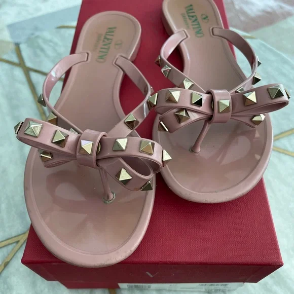 Valentino Rockstud Thong Flip Flops (Size 37) - Picture 2 of 8